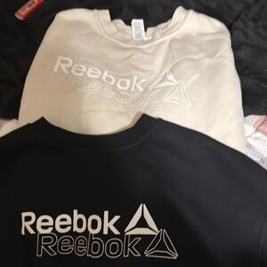 Reebok Logo Sweatshirt&Joggers outfit- - Black and cream available *25 for each